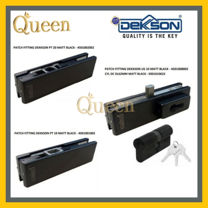 [Ori] Patch Fitting Dekson Black Series/Engsel Pintu Kaca Dekson Hitam Ori Berkualitas