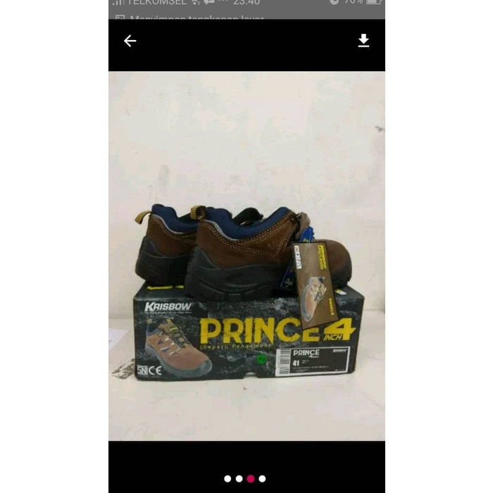 [New Ori] Sepatu Safety Krisbow Type Prince 4 Inch Terbaru