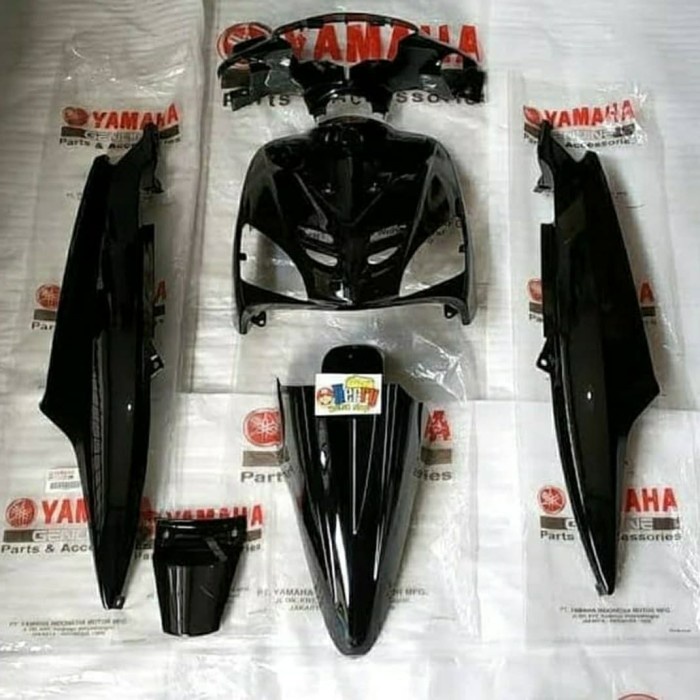 [New Ori] Cover Body Set Body Halus Mio Sporty Hitam Original Ygp Limited