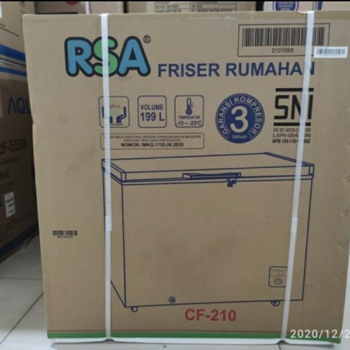 [New Ori] Freezer Box Rsa 200 Liter Low Watt Berkualitas