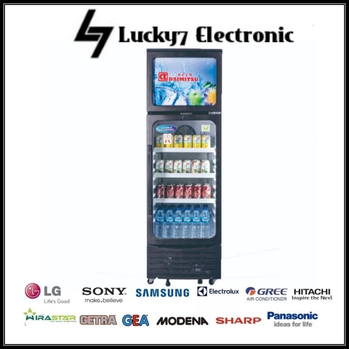 [New Ori] Daimitsu Disc-378 Display Cooler 4 Rak / Showcase  Freezer 350 Liter Terbatas