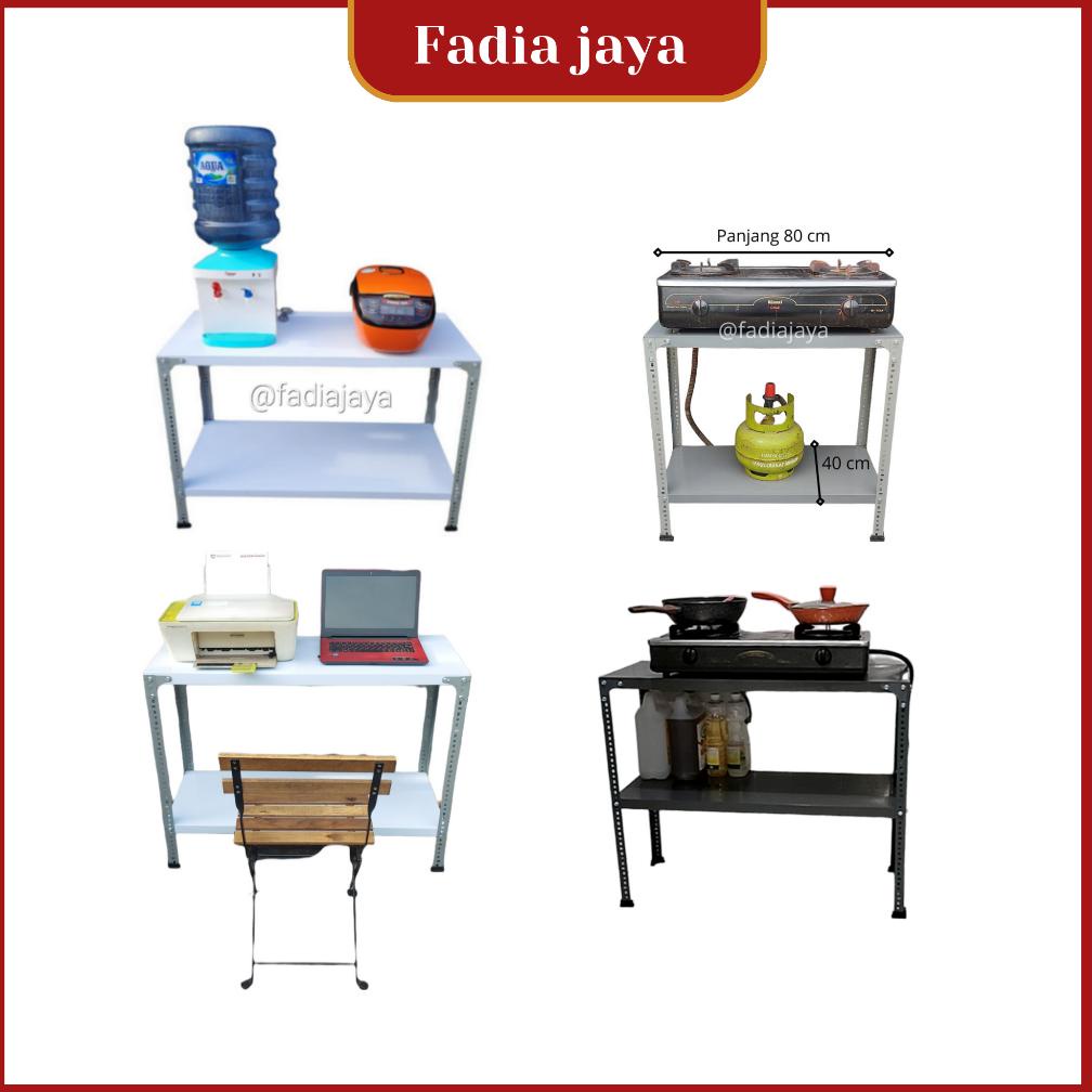 PROMO Rak Besi Meja Dapur Tempat Kompor Gas 2 Tungku Portable Serbaguna Multifungsi Murah