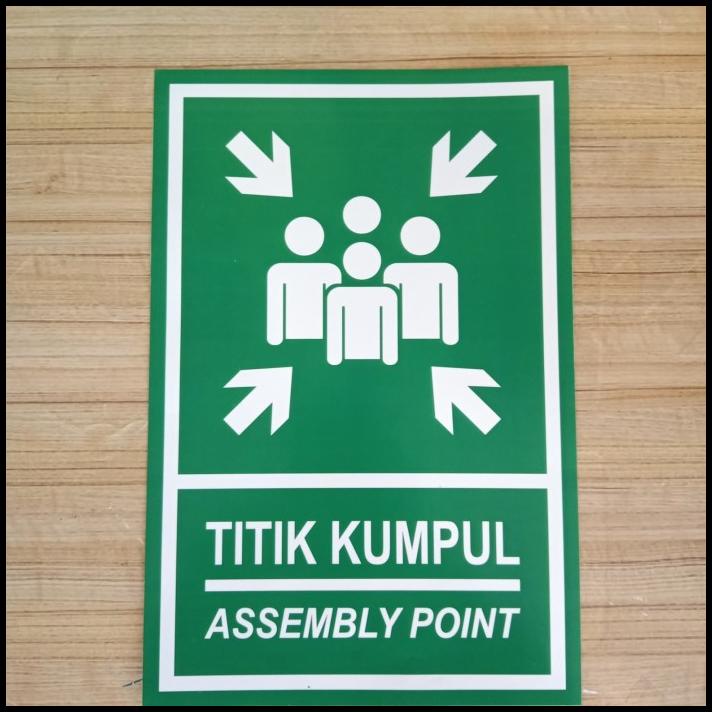 

HOT DEAL STICKER K3 RAMBU SAFETY TITIK KUMPUL ASSEMBLY POINT UK 20X30CM RAMBU K !!!