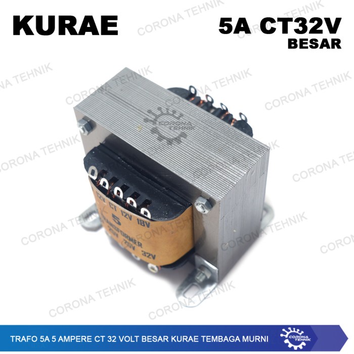 Trafo 5A 5 Ampere CT 32 Volt Besar KURAE Tembaga Murni star
