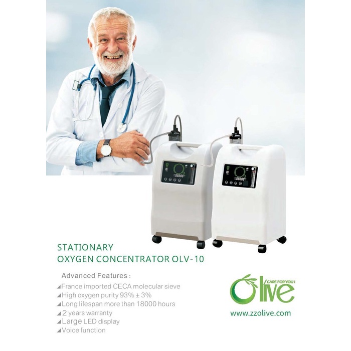 READY Oxygen Concentrator 10 LPM OLIVE Generator Oksigen O2 best