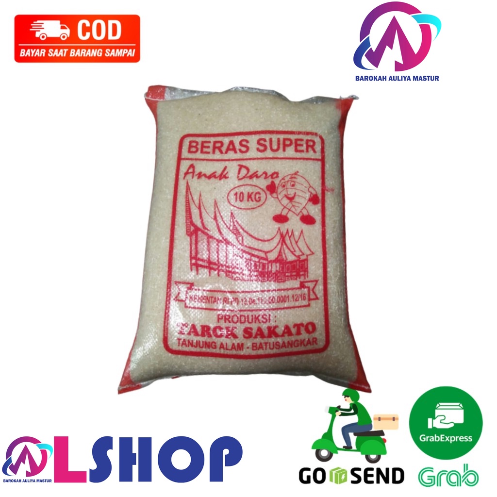 

Beras Padang Anak Daro Super Premium Asli Batusangkar 10 KG BAM Pasar Online Murah Padang