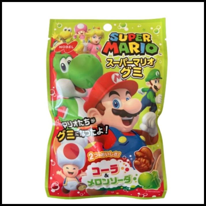 

Super Mario Gummy Candy Cola & Melon Soda Flavor Japan Limited