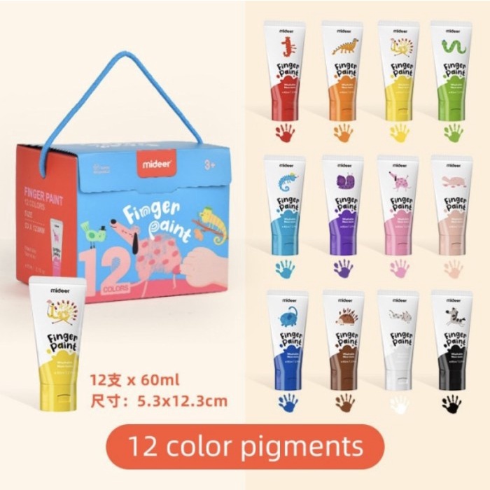 

Terlaris Mideer Finger Paint 12 Colours Washable Cat Air Mainan Edukasi Anak Promo Terbaru