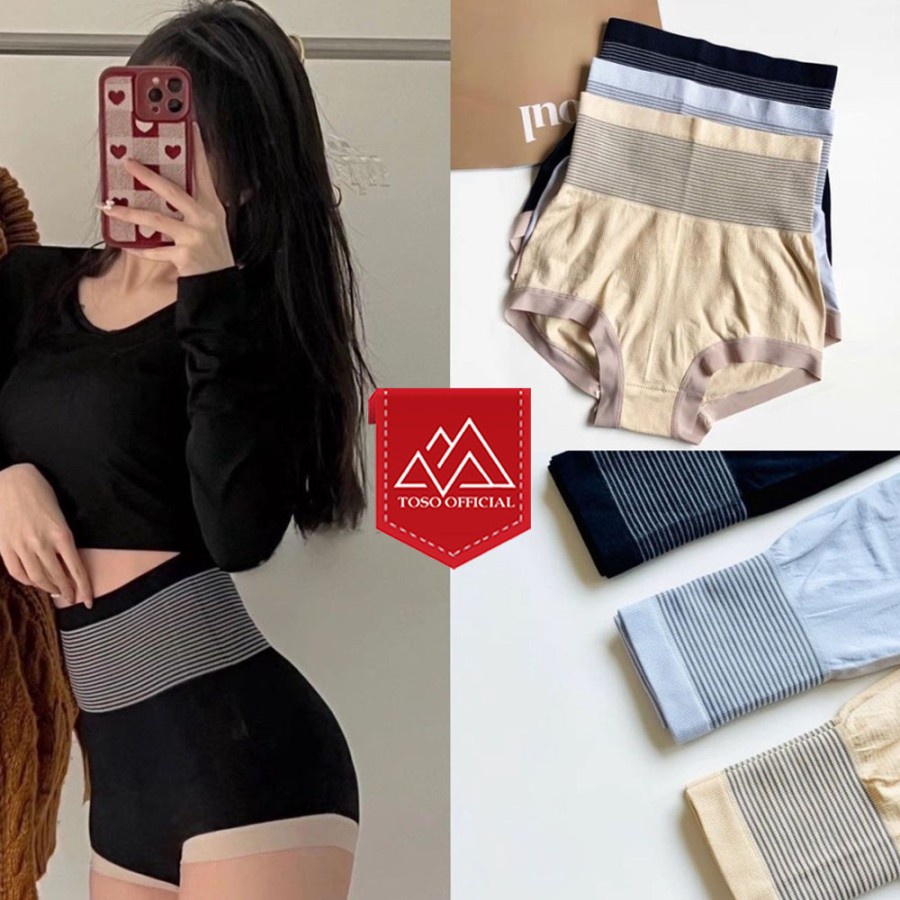 Celana Dalam Wanita Kolor Wanita Motif Garis CD Wanita Underwear