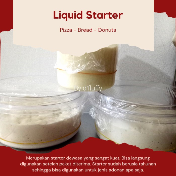 

Promo Starter Sourdough - Liquid Starter - Levain - Ragi Alami
