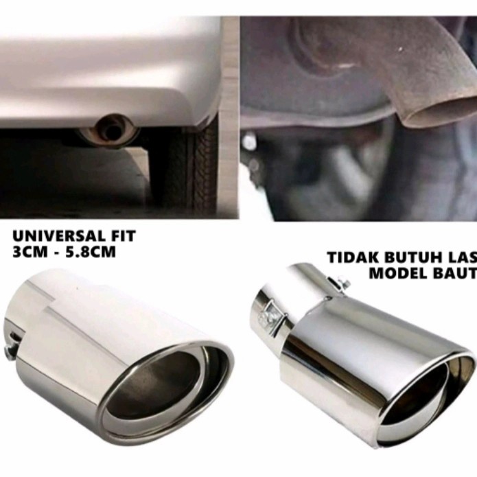Ujung Pipa Knalpot Mobil Kijang Kapsul Muffler Stainlise [Kode Ku001Kode Ku002Kode Ku003Kode