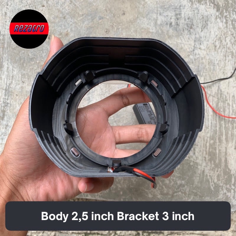 [BEST QUALITY] Shroud CH18 Angel Eyes BMW Klasik Universal body 2,5 inch untuk biled 3 inch Merk SMS