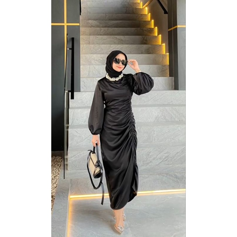 Dress Korean Style Nyaman Adem Bsju Sress Cewek Drees Natal Gaun Drese Pesta Dewasa Vintage Kondanga