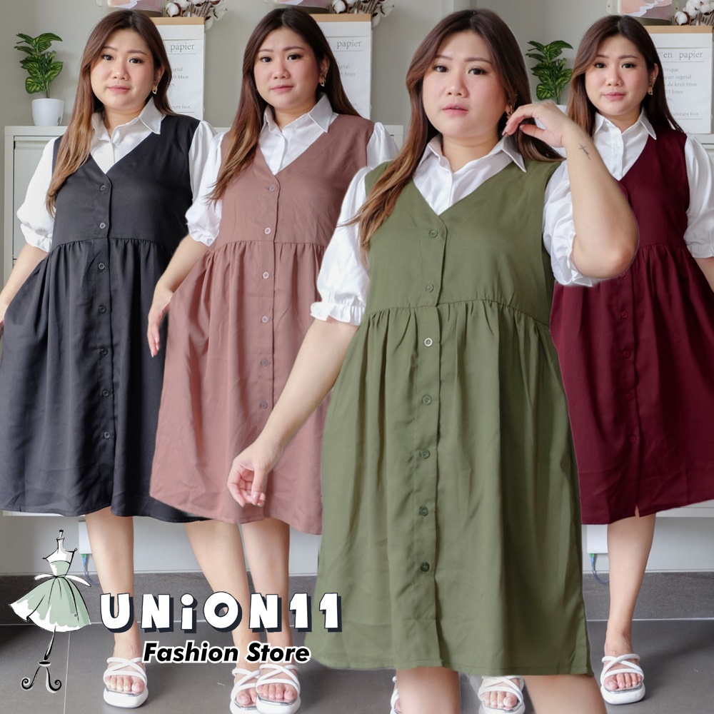 Dress Jumbo Wanita Terbaru 2023 Korean Style Pesta Xxxl Ld 130 120 Mididress Midi Rayon Adem Premium