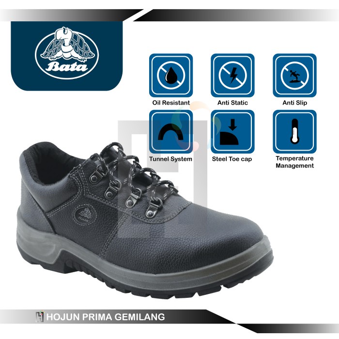 SEPATU PRIA BATA ACAPULCO HITAM KULIT ORIGINAL