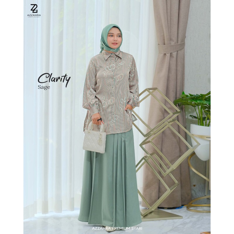 STYLISH MODERN Clarity set(blouse+rok+scraft)by azzahra premium syarii