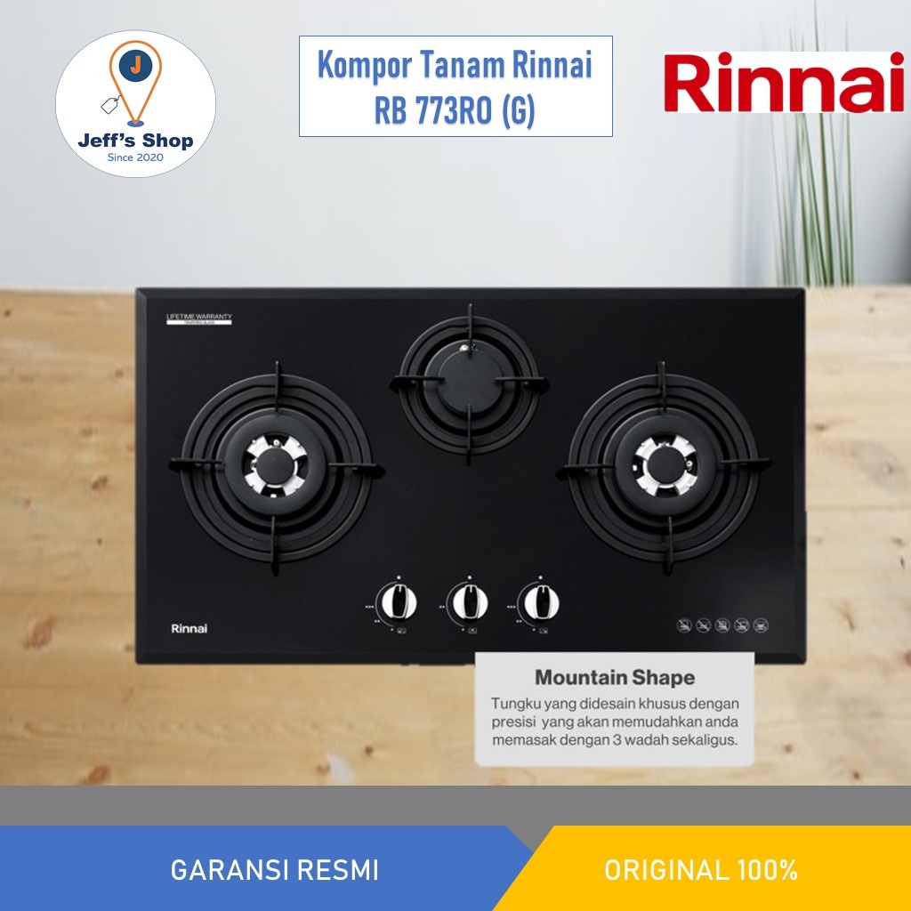 Kompor Tanam Rinnai 3 Tungku RB-773RO (G)