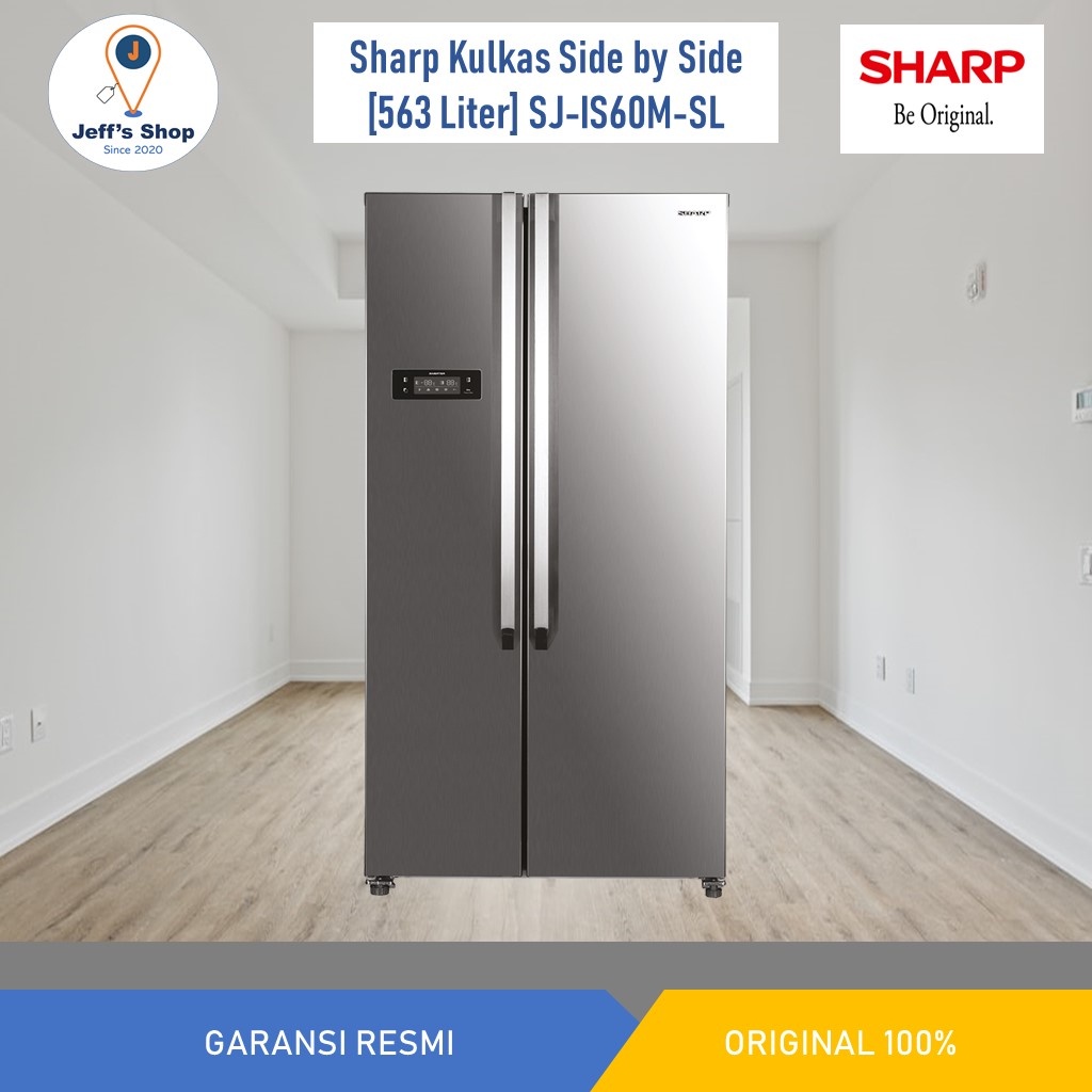 Sharp Kulkas Side by Side 2 Pintu [563 Liter] SJ-IS60M-SL Inverter Compressor