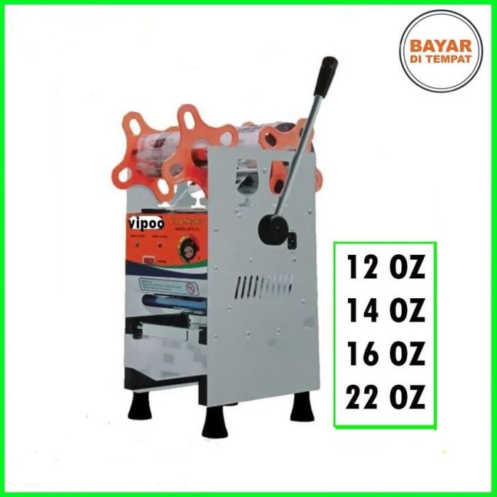 Promo Cup Sealer Vipoo Machine V-D9 Ukuran 12Oz Sampai 22Oz Terbaru