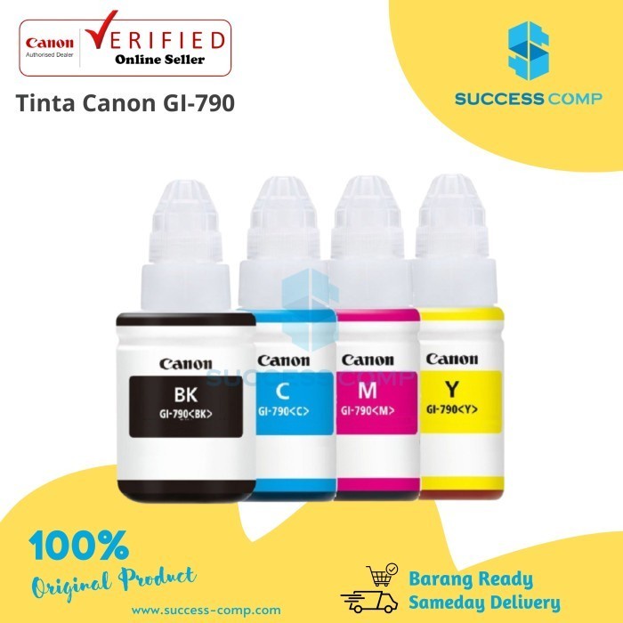

Terbatas Tinta Canon Gi790 Gi-790 Gi 790 Cyan Original High Quality