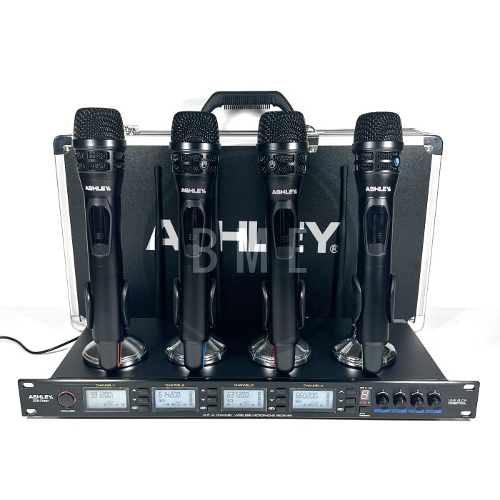 mic wireless Ashley MC FOUR 4 microphone handhel MCFOUR ORIGINAL