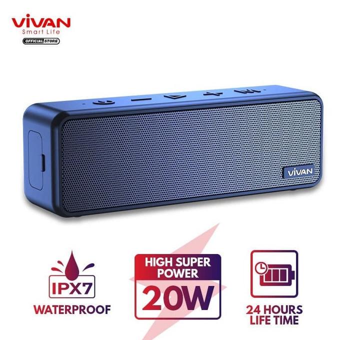 SPEAKER PORTABLE BLUETOOTH 5.0 VIVAN VS20 Ultra Bass 20W Outdoor