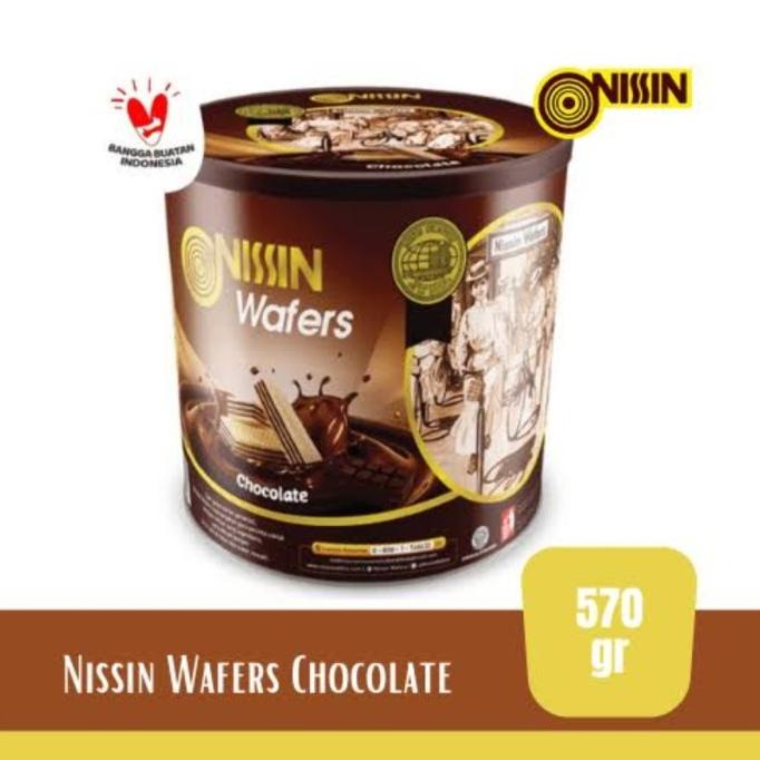 

NISSIN Wafer Coklat kaleng 570gr kue renyah garing enak murah