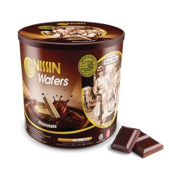 

NISSIN WAFER CHOCOLATE 570gr coklat kue kaleng enak biskuit