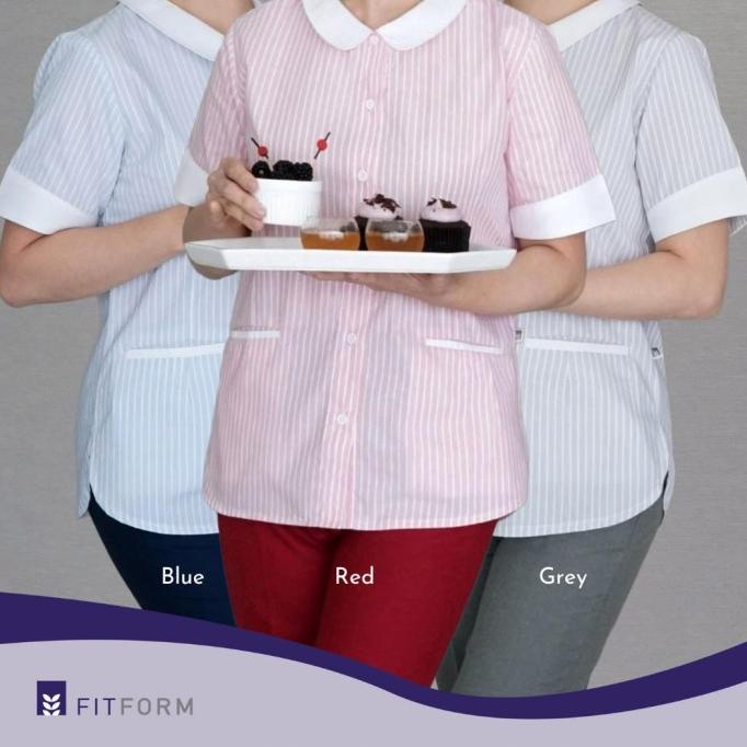 Seragam Suster FITFORM/ Baby Sitter / Pekerja - PINSTRIPES VINTAGE