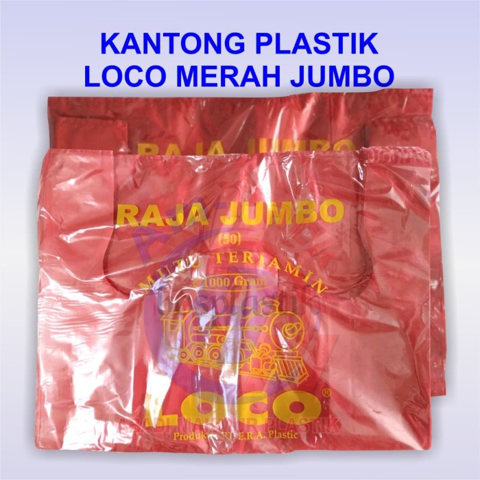 

Promo Kantong Plastik Kresek Loco Merah Jumbo (Uk. 50) Terbaru