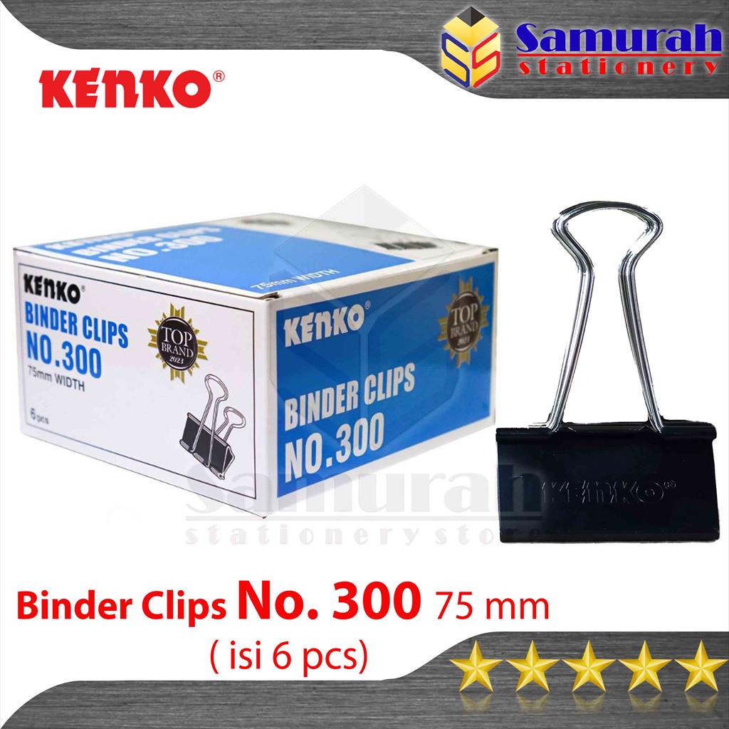 

Binder Clips No. 300 Kenko / Clip Hitam Tebal / Klip Jepit Kertas Besar Lebar 75 Mm Isi 6 Pcs