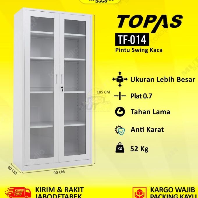 

Terlaris Topas Tf-014 Lemari Arsip Kantor Lemari Besi - Swing Kaca Limited Edition