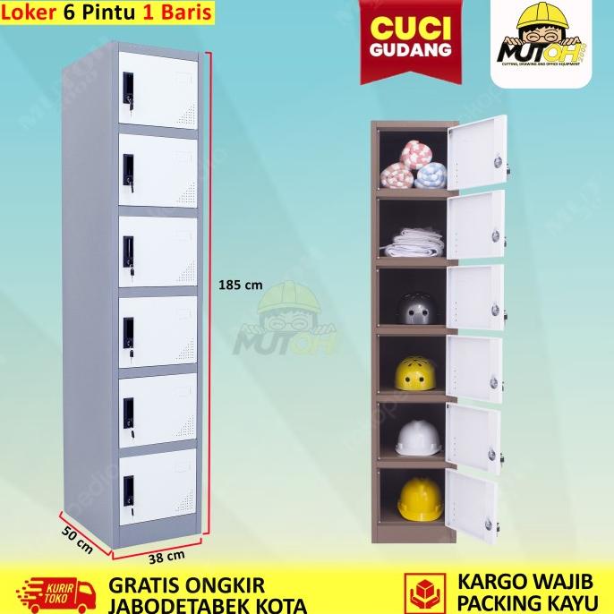 

New Sale Loker Locker Besi 6 Pintu Single Full Plat Ls06P Terbaik