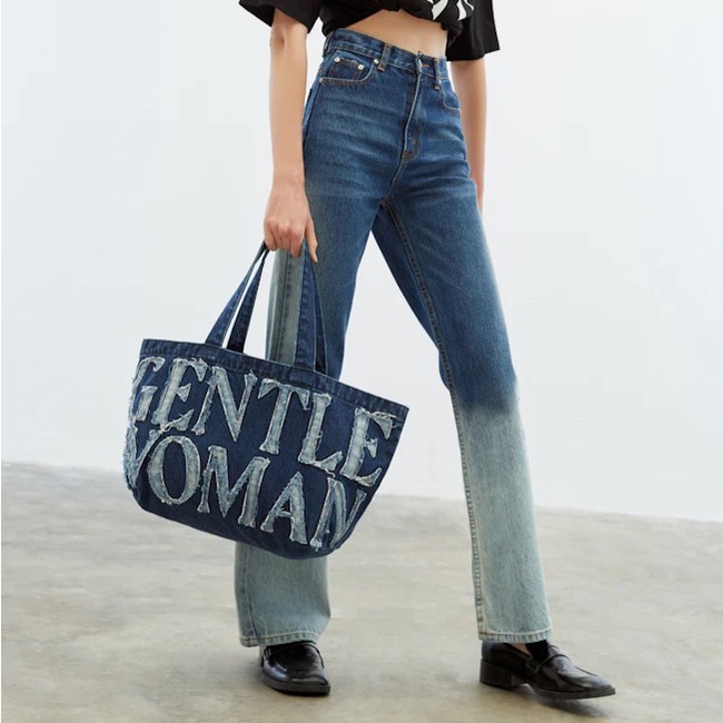✨New [Ori New] Gentle Woman Denim Tote Bag - Navy Terbatas
