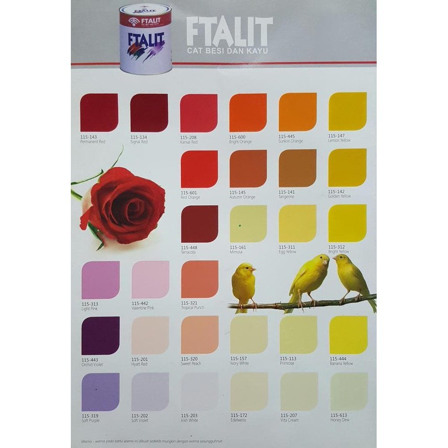 

Cat Ftalit / Cat Nyak / Cat Kayu / Cat Besi / Ftalit Gloss / Sier / Doff