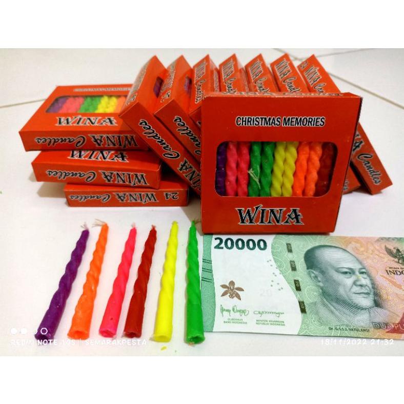 Hemat (1 BOX=288PCS)LILIN NATAL/LILIN NATAL KECIL/LILIN ULIR NATAL/LILIN CHRISTMAS/LILIN IBADAH NATA