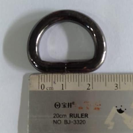 AKSESORIS TAS KULIT RAJUT WANITA RING D 2 BLACK NIKEL