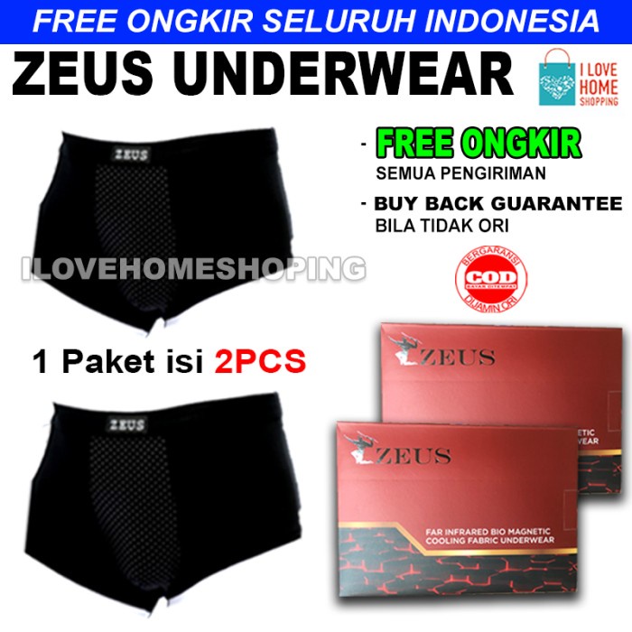 ZEUS UNDERWEAR - CELANA DALAM KESEHATAN ( SIZE M - XXL ) - XL, 2 pcs