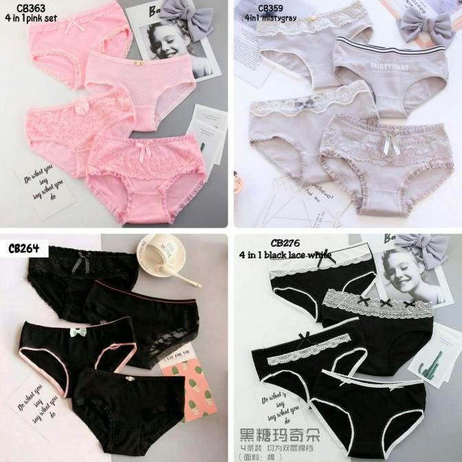 Celana Dalam Wanita Box / Pakaian Dalam Wanita Set Underwear Import 7
