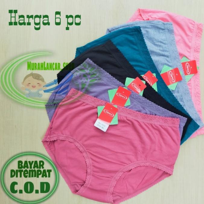 (6pcs) CD SOREX KATUN 3056 RENDA | CELANA DALAM WANITA BERKUALITAS