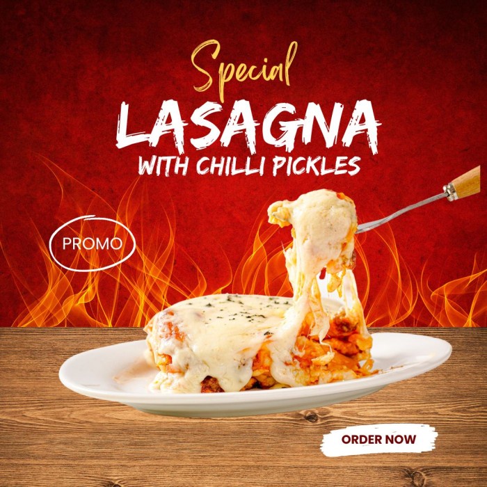 

Promo Beef Lasagna With Chilli Pickles