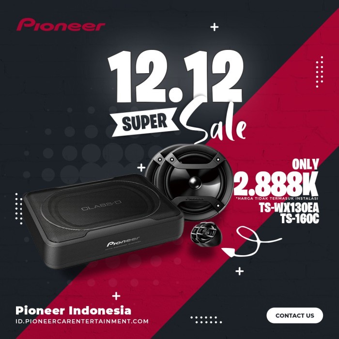 ✅Ori Paket Paketan Audio Mobil Pioneer Subwofer Kolong Tswx 130Ea  Speaker Diskon