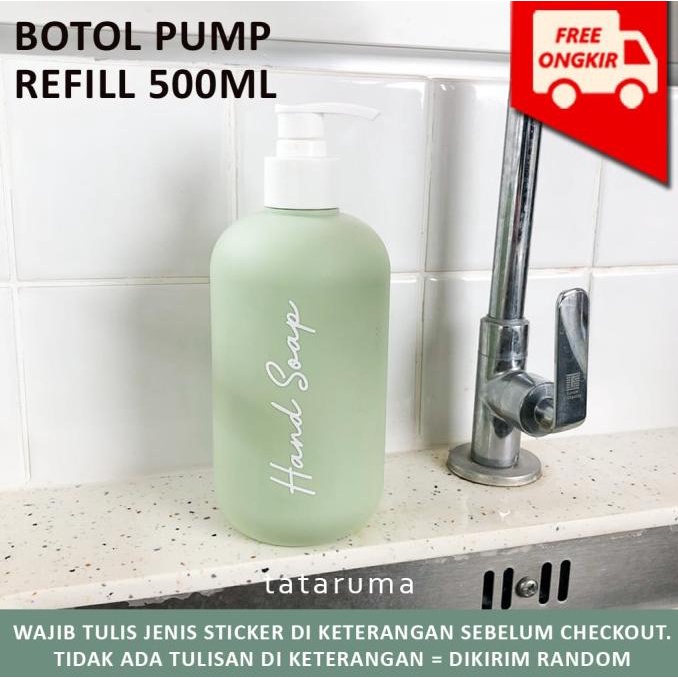 PALING DICARI MIDORI - BOTOL PUMP REFILL PLASTIK 500ML FREE STICKERS NEW ARRIVAL DI BULAN INI