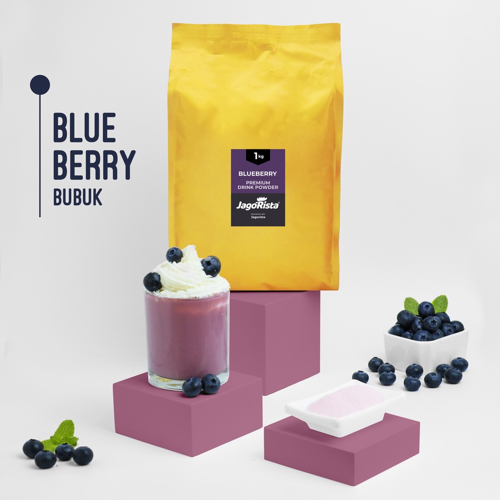 

Jagorista - 1 KG Premium GOLD Blueberry ( Bubuk Minuman / drink Powder )