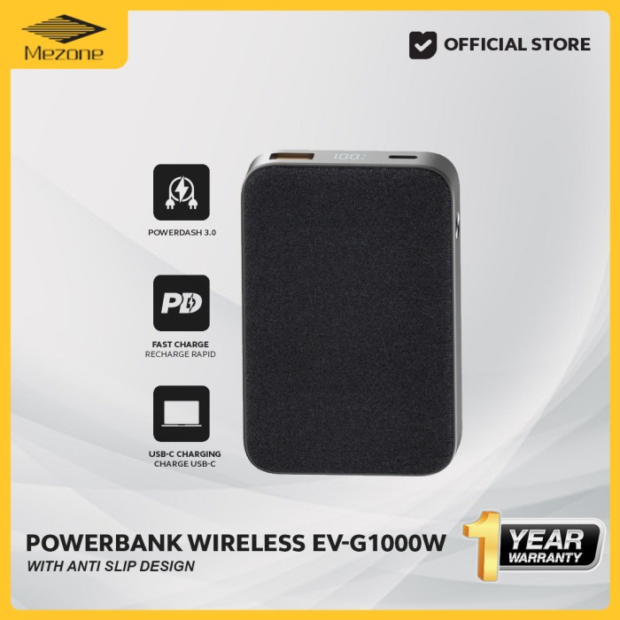 Mezone Ev-W Wireless Power 15W Smart Lcd Display 10000Mah Pd