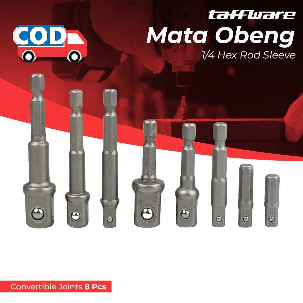 Mata Obeng Hex 1/4 Bor Listrik Set 8 PCS Baja Vanadium Kokoh Bagus Awet