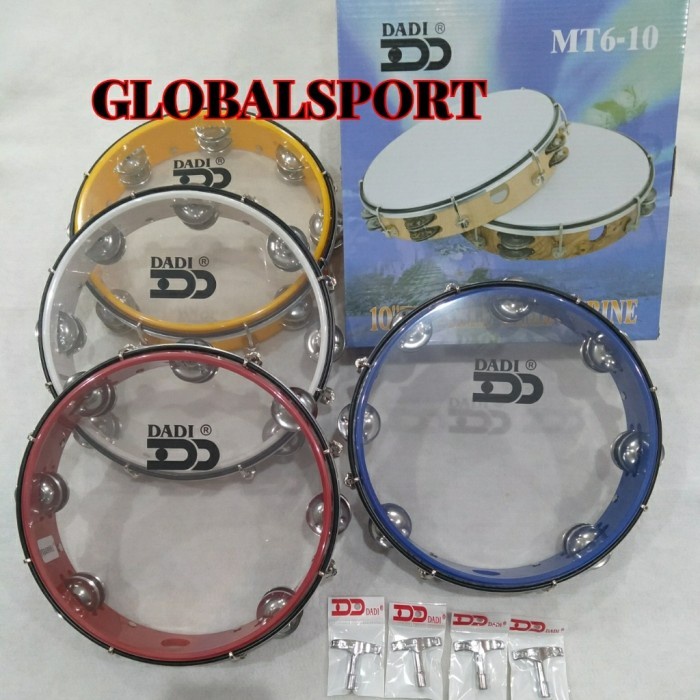 Tamborin - Best Seller Tamborin Dadi Kulit Mika Bening Mt6-10 Terbaru