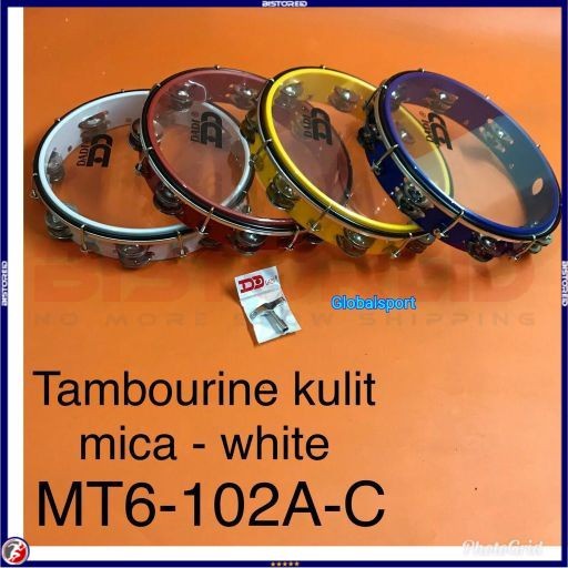 Tamborin - Dadi Mt6 Tamborin Kulit Mika Bening