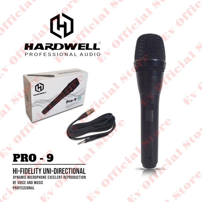 Microphone Kabel HARDWELL PRO 9 New Kualitas Mic Kabel Terbaik