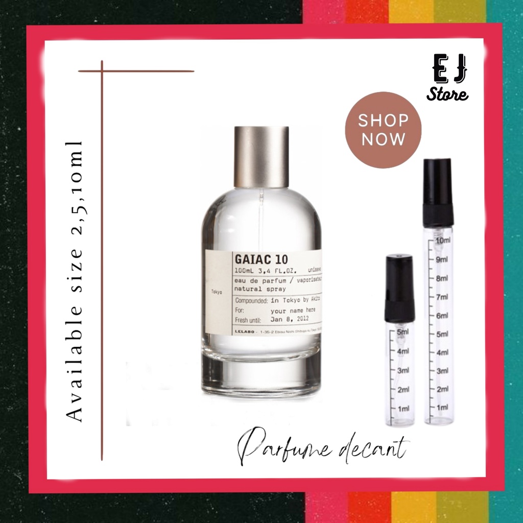 Decant Sample Gaiac 10 Tokyo Le Labo 2ml 5ml 10ml
